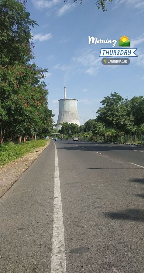 Gandhinagar Snapchat Story, Gandhinagar Snap, Gandhinagar City, Morning Snapchat Stories, Thermal Power Station, Pressure Vessel, Thermal Power Plant, Blur Image Background, Steam Turbine