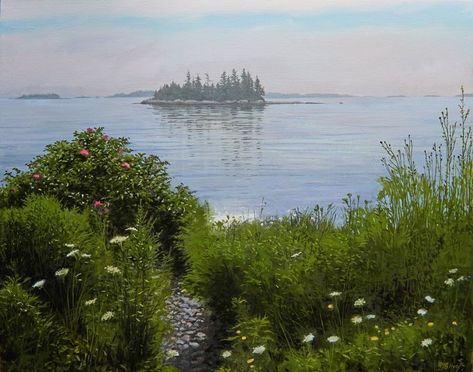 “Morning on Muscle Ridge” by William B. Hoyt. 24” x 30”, Oil. SOLD! maine-art.com