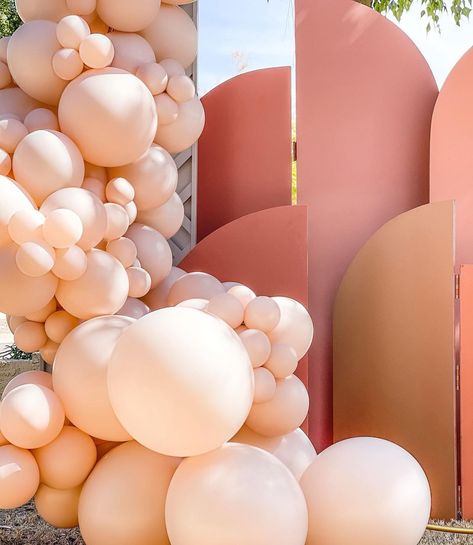 Peach Backdrop, Peach Balloons, Birthday Barbecue, Peach Pallete, Pantone 2024, Cabin Trip, Rose Fushia, 50th Birthday Decorations, Gold Color Palettes