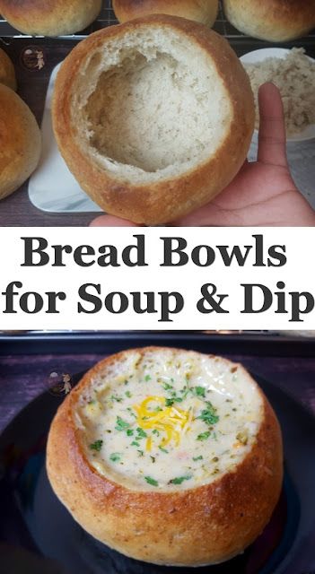 Quick and Easy Bread Bowls Recipe | Panera Style Bread Bowl(Instant Pot)| Homemade Bread Bowls for Soup - Aaichi Savali Breadbowl Soup, Easy Bread Bowls, Bread Bowls For Soup, Bread Bowl Recipes, Bread Bowls Recipe, Panera Bread Bowl, Instant Pot Bread, Bread Bowl Soup, Quick And Easy Bread