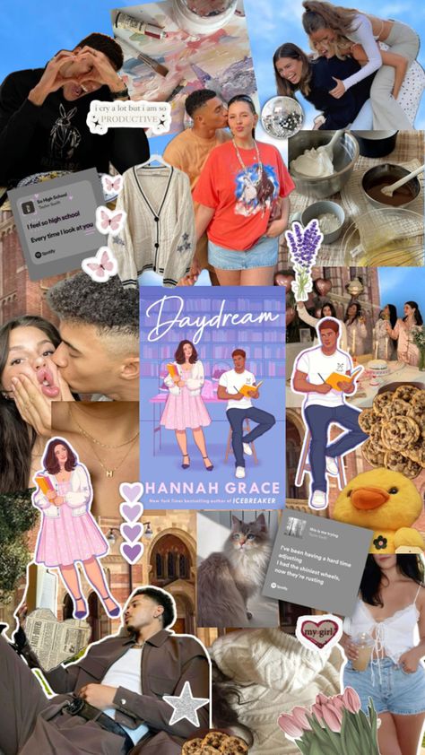 henry + halle daydream hannah grace collage aesthetic Henry And Halle Fanart, Daydream Hannah Grace Book Aesthetic, Daydream Hannah Grace Fanart, Daydream Aesthetic Book, Henry Daydream Hannah Grace, Day Dream Hannah Grace, See You Yesterday Book Aesthetic, Henry And Halle Daydream, Daydream By Hannah Grace