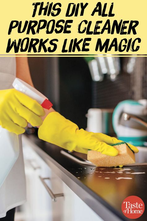 This DIY All Purpose Cleaner Works Like Magic Diy All Purpose Cleaner, Rusty Tools, Crescent Cookies, Household Help, Wood Cleaner, All Purpose Cleaner, Vinegar Cleaning, Clutter Organization, Multipurpose Cleaner