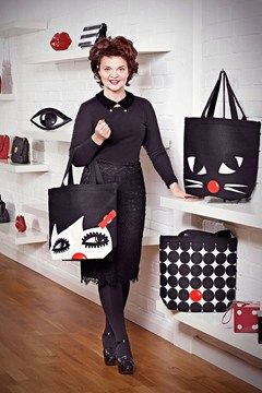 Lulu Guinness Red Nose Day Bags.  Buy a bag and help charity - what a great idea! Comic Bag, Red Nose Day, Limited Edition Bag, Lulu Guinness, Classy Girl, Lady Dress, Cat Bag, Comic Relief, Ageless Style