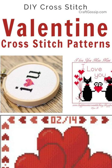 More Cute Valentine Projects to Cross Stitch – Cross-Stitch Valentines Cross Stitch Patterns Free, Valentines Cross Stitch Patterns, Valentine Cross Stitch Patterns, Valentine Cross Stitch Patterns Free, Valentine Cross Stitch, Love Cross Stitch Pattern, Valentines Cross Stitch, Free Valentines Cross Stitch Patterns, Cross Stitch Valentines Day