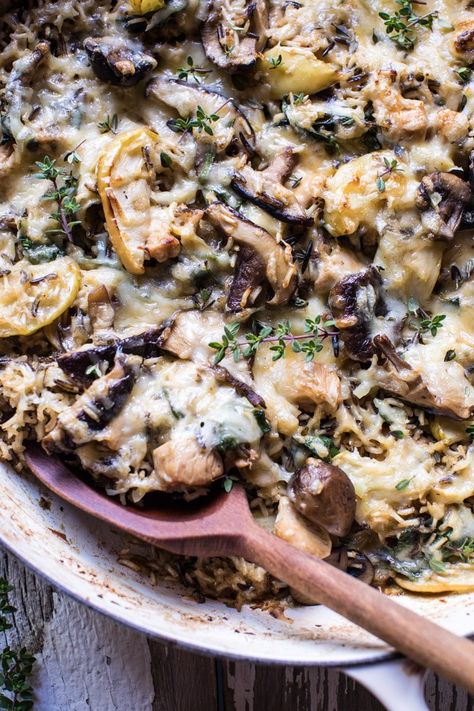 Chicken And Wild Rice Casserole, Autumn Chicken, Chicken Wild Rice Casserole, Casserole Crockpot, Half Baked Harvest Recipes, Wild Rice Casserole, Pan Chicken Recipes, Casserole Chicken, Raspberry Bars