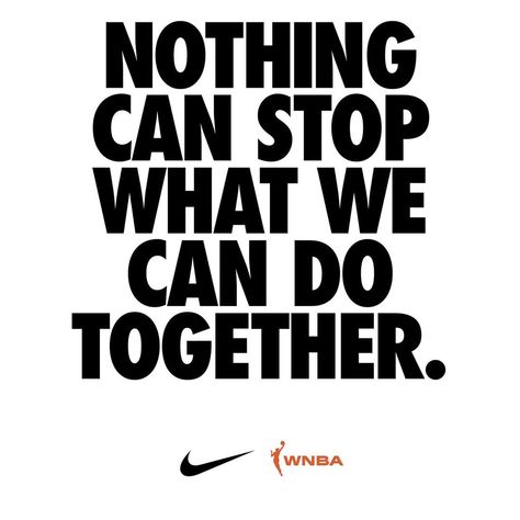 WNBA shared a photo on Instagram: “You Can’t Stop Sport Because #YouCantStopUS   @nike” • See 9,392 photos and videos on their profile. Football Slogans, Sports Slogans, Nike Motivation, Nike Quotes, Catchy Slogans, Cool Slogans, Slogan Quote, Slogan Design, Perfect Word