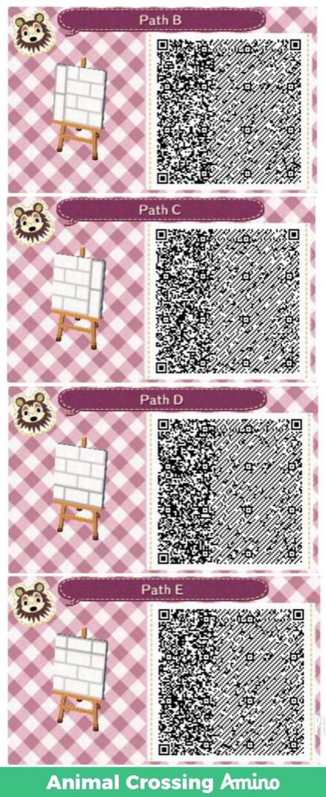 White path qr ACNL/ACNH Brick Path Animal Crossing, Acnl Qr Code Sol, Path Animal Crossing, Acnl Paths, Animal Crossing Wiki, Brick Path, Animal Crossing 3ds, Animal Crossing New Leaf, Code Wallpaper