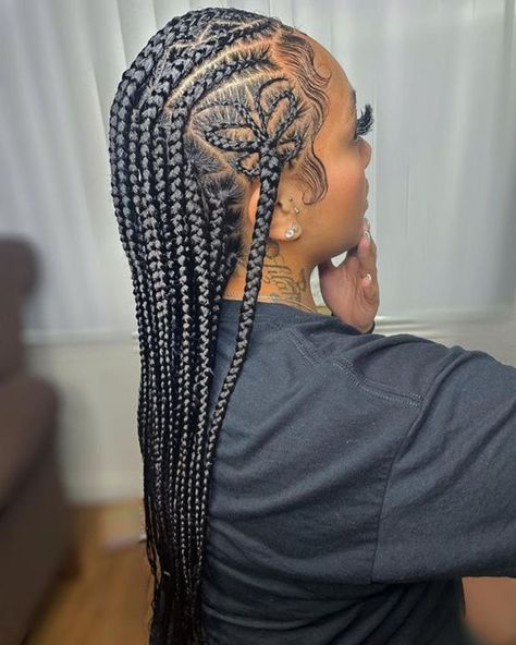 Hairstyle For Black Women, Hairstyles Trending, The Trend Spotter, Feed In Braids Hairstyles, Cute Braided Hairstyles, Braids Hairstyles Pictures, Protective Hairstyle, Braided Cornrow Hairstyles, Cute Box Braids Hairstyles