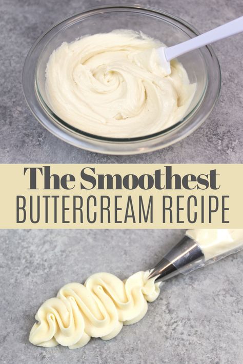 Smoothest Buttercream, Smooth Buttercream Recipe, American Buttercream Recipe, Frost Cupcakes, Cowboy Copper, American Buttercream, Frosting Recipes Easy, Mom Cut, Cake Frosting Recipe