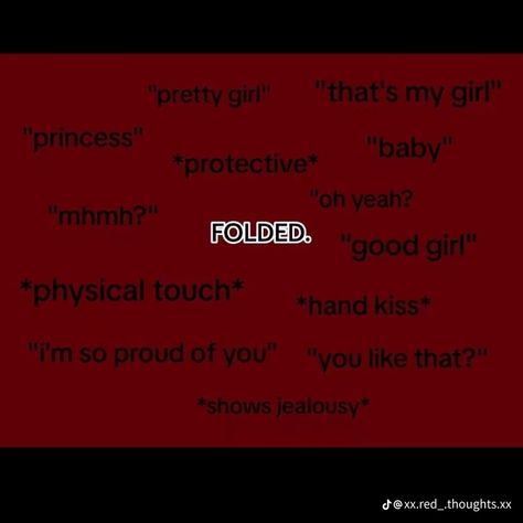 Folded Red Thoughts, Red Thoughts, I Want A Relationship, I Need Love, Inappropriate Thoughts, Relatable Crush Posts, Physical Touch, Couple Stuff, My Kind Of Love