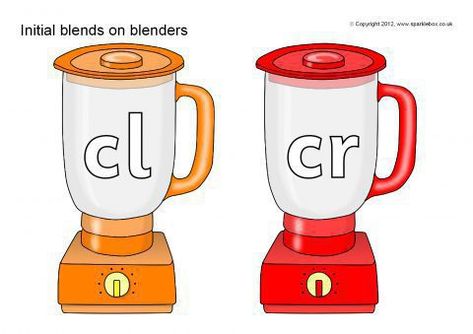 Initial Consonant Blends on Blenders (SB7146) - SparkleBox Final Consonant Blends, Initial Consonant Blends, Final Blends, Phonics Posters, Phonics Programs, Consonant Blends, Phonics Practice, English Language Arts High School, Jolly Phonics