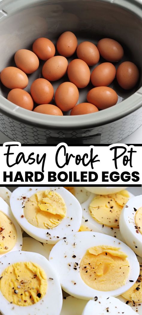 Eggs In Crockpot, Hard Boil Eggs, Braised Chicken Recipes, Boiled Chicken Recipes, Cooking Hard Boiled Eggs, Hard Boiled Egg Recipes, Can Chicken Recipes, Peeling Hard Boiled Eggs, Making Hard Boiled Eggs