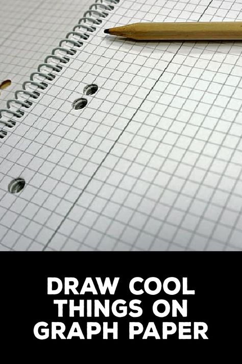 How to Draw Cool Things on Graph Paper Designs On Graph Paper, Easy Graph Paper Doodles, Graph Paper Art Easy 3d, Things To Draw On Grid Paper, Drawings On Grid Paper, Graph Paper Designs Easy, Graph Paper Drawings Doodles Hand Drawn, Graph Paper Art Pattern Ideas, Grid Paper Art Drawings