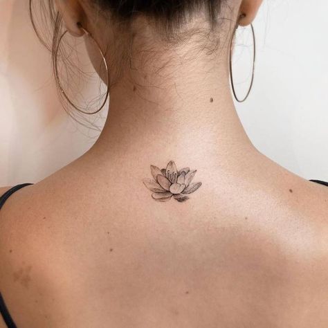 Small Lotus Tattoo, Planet Tattoo, Water Lily Tattoos, Lotus Tattoo Design, Small Pretty Tattoos, Petite Tattoos, Lotus Tattoo, Dainty Tattoos, Girly Tattoos