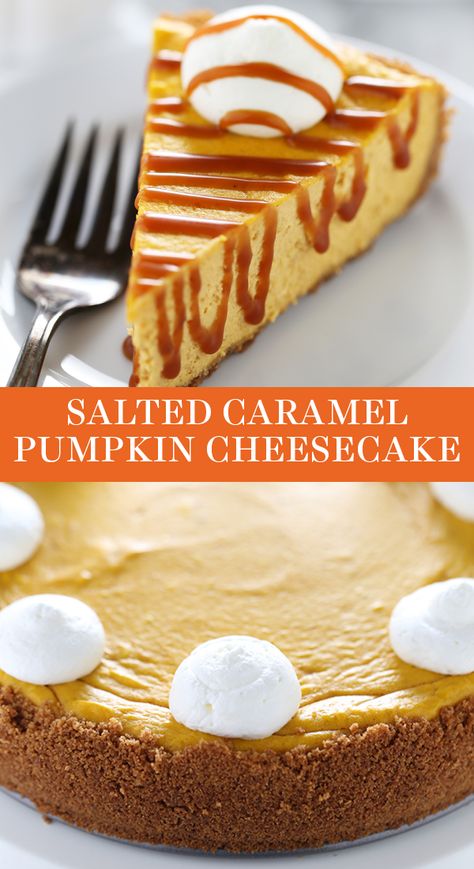 Caramel Pumpkin Cheesecake, Thanksgiving Desert, Mini Thanksgiving, Cheesecake Caramel, Cheesecake Pumpkin, Fun Thanksgiving Desserts, Caramel Pumpkin, Pumpkin Cheesecake Bars, Pumpkin Pie Cheesecake