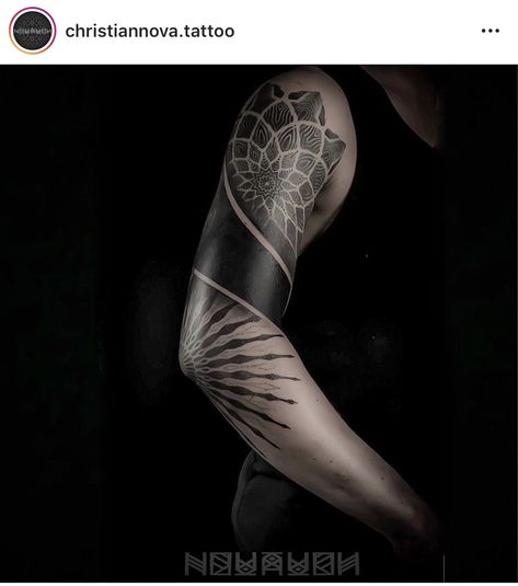 Upper Arm Geometric Tattoo, Elbow Band Tattoo, Geometric Tattoo Elbow, Elbow Band, Negative Tattoo, Dotwork Mandala, Elbow Tattoo, Design Tattoos, Dot Tattoos