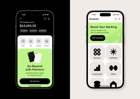 Branding, UX/UI and Promo Videos for Financial App on Behance Minimalistic App Design, App Wireframe Design, Minimal App Design, App Ux Design, App Ui Design Inspiration, Ui App Design, Logo Apps, Mobile Ui Design Inspiration, Creative App Design