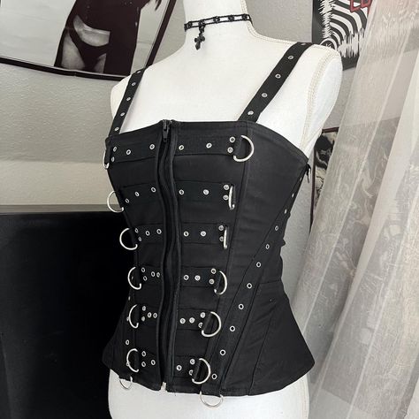 THE iconic phaze corset top Size Small. I finally... - Depop Cool Corsets, Alt Clothes, Goth Corset, Tripp Nyc, Gothic Corset, Gothic Clothes, Future Clothes, Dark Outfits, Lace Outfit