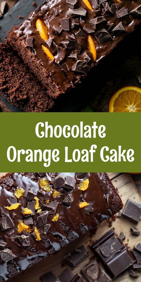 As I mixed the warm, fragrant ingredients, memories of my family gathered in the kitchen filled my heart. The sweet scent of chocolate and citrus danced in the air, bringing smiles and laughter as we shared this moment together. A perfect weekend treat! 🍰✨ Orange Loaf, Orange Loaf Cake, Chocolate Covered Strawberry Cake, Sweet Banana Bread, Snickers Chocolate, Chocolate And Orange, Dark Chocolate Orange, Lemon Drizzle Cake, Drizzle Cake