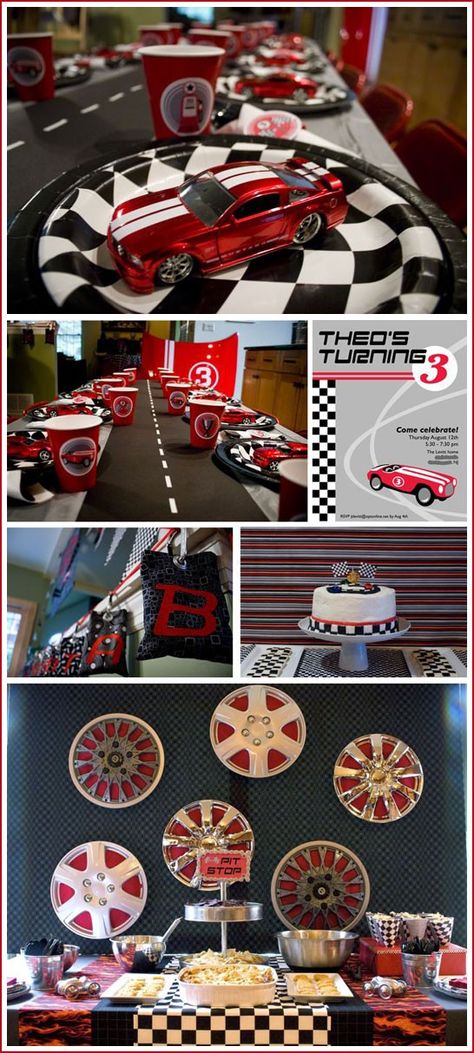 race car party Fast And Furious Party, Fast And Furious Birthday, Two Fast Two Furious, Car Themed Birthday Party, Hot Wheels Party, Car Birthday Theme, Race Car Birthday Party, Race Party, Cars Party