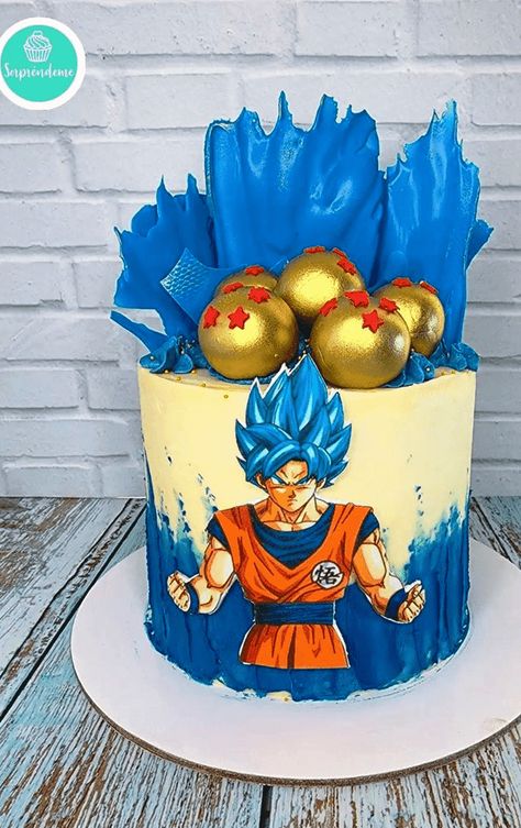 Goku Cake Design, Dbz Party Ideas, Dragon Ball Z Birthday Cake Ideas, Dragonball Cake Ideas, Dragonball Z Birthday Cakes, Dragon Ball Z Cake Birthdays Goku, Dragon Ball Z Birthday Party Ideas Goku, Dragonball Birthday Cake, Dbz Birthday Party Ideas