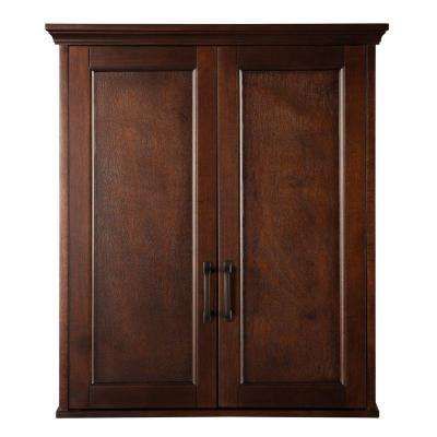 Ashburn 23-1/2 in. W Bathroom Storage Wall Cabinet in Mahogany Bathroom Storage Wall, Wood Wall Bathroom, Granite Vanity Tops, Wood For Sale, Bathroom Wall Cabinets, Storage Wall, Brown Bathroom, Types Of Cabinets, Bathroom Storage Cabinet