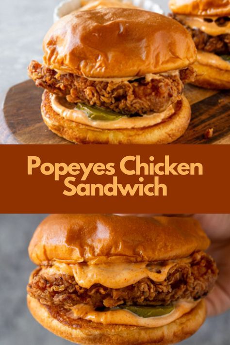 Chicken Sandwich Popeyes, Popeyes Chicken Sandwich Recipe, Popeyes Chicken Sandwich, Chicken Sandwich Recipe, Popeyes Chicken, Monte Cristo Sandwich, Spicy Chicken Sandwiches, Easy Sandwich Recipes, Gourmet Sandwiches