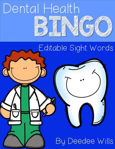 Dental Health FREE Sight Word Bingo Teeth Kindergarten, Dental Health Preschool Crafts, Dental Health Crafts, Dental Health Week, Dental Health Preschool, Dental Health Activities, Health Fitness Quotes, Word Bingo, Dental Health Month