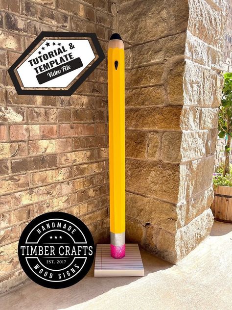 Excited to share this item from my #etsy shop: Pencil Post Tutorial, Pencil Post, Teacher Post, Teacher Post Tutorial, DIY Pencile Post, DIY Teacher Gift, DIY Teacher Appreciation Gift Teacher Gift Diy, Pencil Door Hanger, Teacher Appreciation Diy, Giant Pencil, School Lines, Teacher Appreciation Gifts Diy, Diy Pencil, Door Hanger Template, Teachers Diy