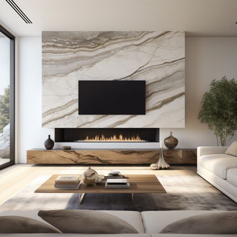 Texture Play Electric Fireplace Idea With TV Above Image Fireplace Ideas With Tv Above, Electric Fireplace Ideas With Tv, Fireplace Ideas With Tv, Electric Fireplace Ideas, Above Fireplace Ideas, Modern Fireplace Ideas Living Rooms, Electric Fireplace Living Room, Contemporary Fireplace Designs, Fireplace Feature Wall