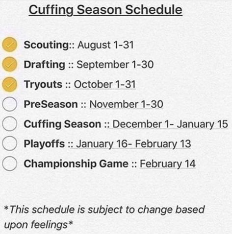 14+ Cuffing Season Memes To Laugh At While Crying And Scrolling Through Tinder Cuffing Season, Championship Game, September 1, Truth Hurts, November 1, To Laugh, Feelings, Memes