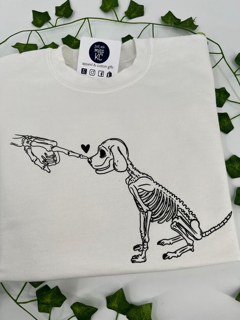 - Skeleton Dog, Puppy Love, Boop, Dog Mom, Dog Dad, RIP – Just Ask Miss Kc Skeleton And Dog Tattoo, Skeleton Dog Tattoo, Dog Skeleton Tattoo, Skeleton Dog, Ripped Tshirt, Dog Skeleton, Skeleton Tattoos, Cute Shirt Designs, Leg Sleeves