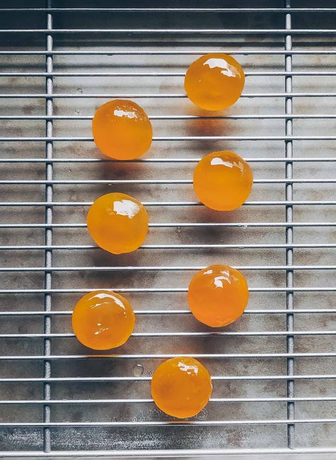 Salt-Cured Egg Yolks | Lemons + Anchovies Egg Suzette, Cured Egg Yolk Recipes, Honey Cured Egg Yolks, Salted Egg Yolk Sauce, Preserved Egg Yolk, Salted Egg Yolk Bun, Salted Cured Egg Yolk, Confit Egg Yolk, Salt Cured Egg Yolks