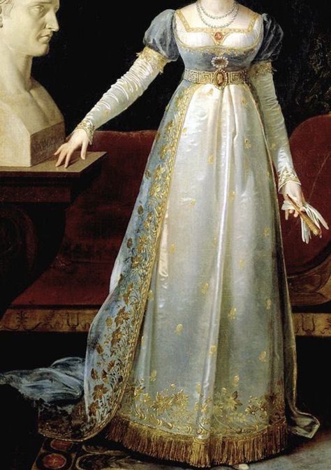 Gaun Abad Pertengahan, Regency Era Fashion, Regency Fashion, Old Fashion Dresses, 19th Century Fashion, Old Dresses, Vintage Gowns, Fantasy Dress, Historical Dresses