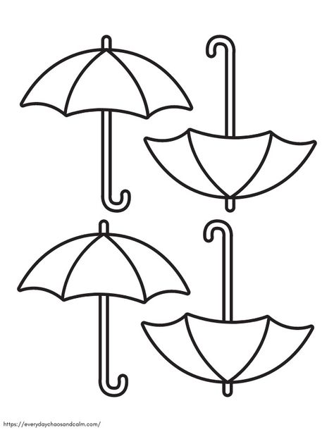 Umbrella Template, Valentines Printables Free, Valentine Coloring, Coloring Sheets, Template Printable, Free Printables, Umbrella, Preschool, Cut Out