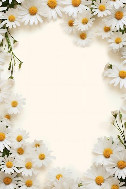 Foto un marco de margaritas con un borde... | Premium Photo #Freepik #photo #manzanilla #fondo-flores #fondos-florales #margarita-flor Marco Floral, School Frame, A Kind Of Magic, Beltane, Flower Frame, Daisy Flower, Premium Photo, Invitation Cards, Daisy