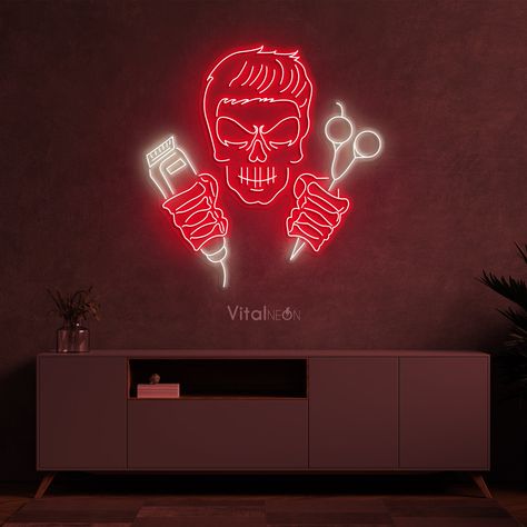 💈 Skull Barber Neon Light, Clippers and Scissors Sign Our eye-catching Skull Barber Neon Light, perfect for salon decor and LED shop decor. 🏠 Purpose of Use: Decorate your home with a stylish neon light Add a unique touch to your party decor Light Up your business aesthetics with standout signage 🎁 Gift Idea: Ideal gift for barbers, hairstylists, and salon owners Perfect for birthdays, holidays, or to simply surprise someone special ✨ Features: Our custom neon signs are handmade, user-friendly, and durable. They provide a pleasant glow to any space, are versatile, and can be used for various events or as room and wall decor. 🛠️ Materials: Crafted with high-quality Neon Flex and supported by durable Acrylic, ensuring long-lasting use and a sleek look. 📏 Specifications: Operates on 12V Barber Neon Sign, Decor For Hair Salon, Barber Aesthetic, Business Aesthetics, Dream Salon, Barber Shop Decor, Neon Flex, Salon Owners, Salon Interior Design