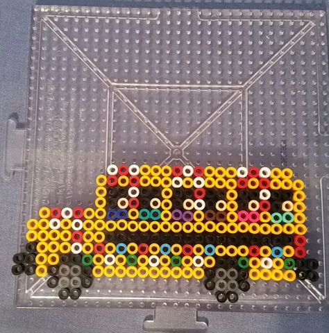 Christmas School Bus School Bus Perler Bead Pattern, Bus Perler Beads, Elementary Activities, Beads Designs, Magic School Bus, Beads Ideas, Christmas School, Loom Pattern, Bead Ideas