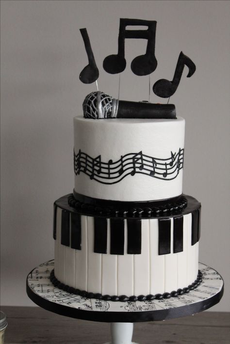 #music cake Musical Cakes Birthday, Cake Music Birthday, Music Bday Cake, Music Notes Birthday Party Ideas, Music Birthday Cake For Men, Music Grad Party Ideas, Music Cakes Birthday, Cake For Music Lover, Birthday Cake Music Theme