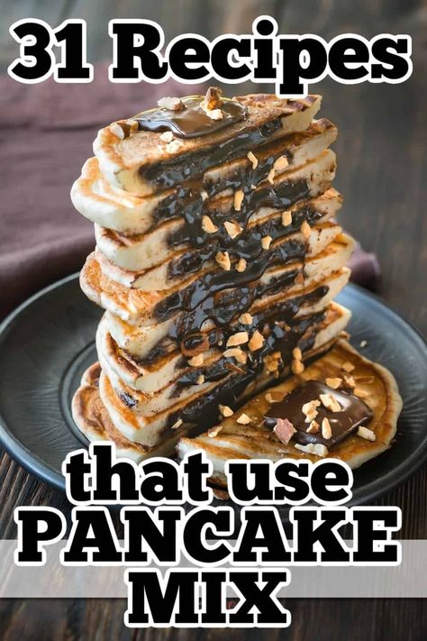 Pancake Mix Other Uses, Pancake Mix Ins, Pancake Mix Bread, Pancake Mix Dessert Recipes, Pancake Mix Recipe Ideas Desserts, Pancake Chicken, Pancake Mix Cookie Recipe, Plain Pancakes, Pancake Mix Cookies