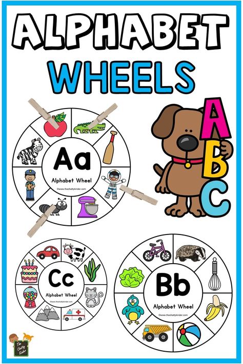 Alphabet Wheel Free Printable, Letterland Activities Preschool, Alphabet Games For Preschool Circle Time, Initial Sounds Activities, Skill Development Activities, Alphabet Wheel, Alphabet Games For Kindergarten, Beginning Sounds Activities, Letter Sounds Kindergarten