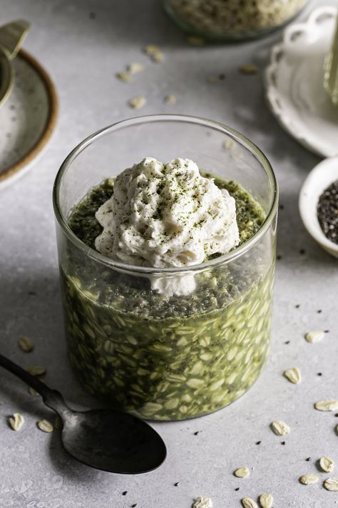 Oat Milk Matcha Latte Overnight Oats Copycat Olive Garden Zuppa Toscana, Copycat Olive Garden Zuppa, Latte Overnight Oats, Cacao Cookies, Olive Garden Restaurant, Olive Garden Zuppa Toscana Soup, Olive Garden Zuppa, Matcha Overnight Oats, Dairy Free Whipped Cream