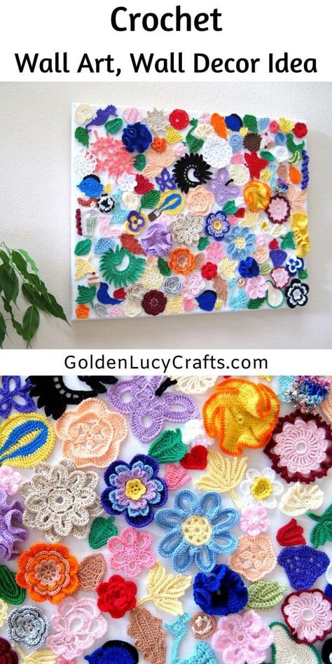 Crochet Wall Art, Crochet Appliques, Diy Crochet Patterns, Crochet Dreamcatcher, Yarn Wall Art, Art Crochet, Crochet Wall Hangings, Idea Wall, Creative Crochet