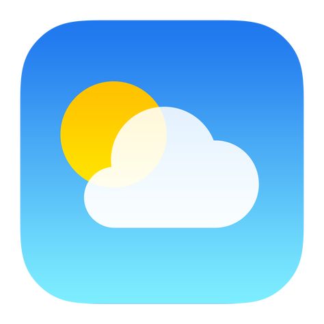 Blue Weather App Icon, Weather App Icon, Mint App, Kawaii Weather, Ios14 Aesthetic, App Drawings, Heart App, Vintage App, App Store Icon