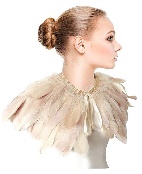 Epaulettes Fashion, Sylvester Party, Feather Shawl, Crow Costume, Feather Cape, Owl Costume, Bird Costume, Feather Skirt, How To Make Skirt