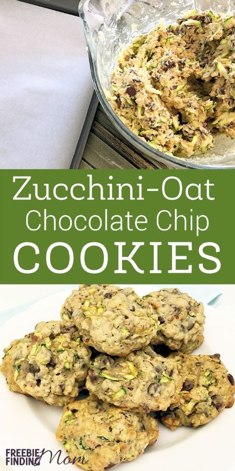 Zucchini Cookie Recipes, Cookie Oatmeal, Zucchini Chocolate Chip Cookies, Oat Chocolate Chip Cookies, Zucchini Cookies, Zucchini Chocolate, Breakfast Cookie, Summer Zucchini, Healthy Zucchini