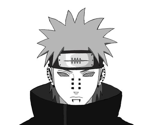 ArtStation - Pain, Lucas Eduardo Yahiko Drawing, Nagato Drawing, Pain Naruto Shippuden, Naruto Shippuden Drawings, Drawing Naruto Characters, Akatsuki Drawing, Pain Sketch, Pain Manga, Yahiko Pain