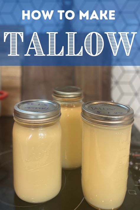 Learn how to make tallow the simple way! This is shelf stable tallow for cooking and soap or skin applications! #tallow Making Tallow, Make Tallow, Tallow Recipe, Best Pulled Pork, Picnic Roast, Berry Fruit Salad, Lower Cholesterol Diet, Modern Homesteading, Canning Food Preservation