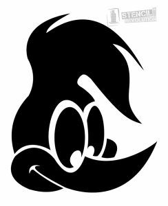 Woody Woodpecker Stencil Cartoon Stencil, Airbrush Art Stencil, Printable Stencils, Stencil Patterns Templates, Logo Animal, Woody Woodpecker, Animal Stencil, Drawing Stencils, Silhouette Template