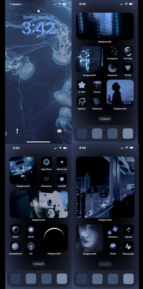 Blue Phone Screen, Lockscreen Themes, Zestaw Ikon, New Wallpaper Iphone, Home Lock Screen, Amoled Wallpapers, Iphone Home Screen Layout, Pretty Phone Wallpaper, Phone Inspiration